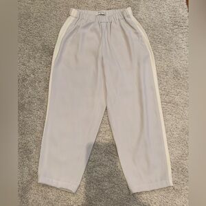Babaton Pants - Size XS - Light Grey/White stripe